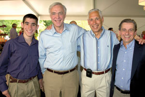 Jesse Epstein; North Shore-LIJ chairman of the Board, Richard Goldstein; Michael A. Epstein, Esq., member of the Executive Committee of the North Shore-LIJ Health System Board of Trustees; and Kevin J. Tracey, MD, president of the Feinstein Institute. 